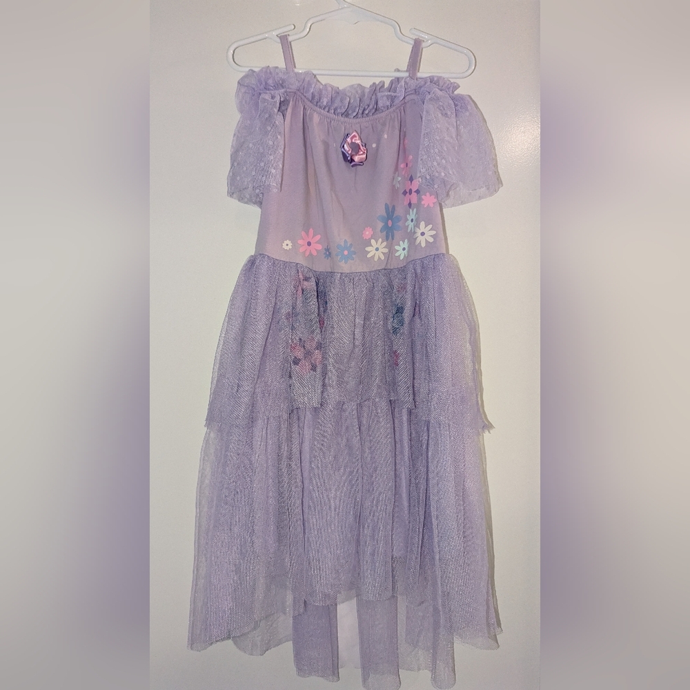 Disney Girls' Encanto Isabella Flower Tutu Dress - Lilac Purple Size Small